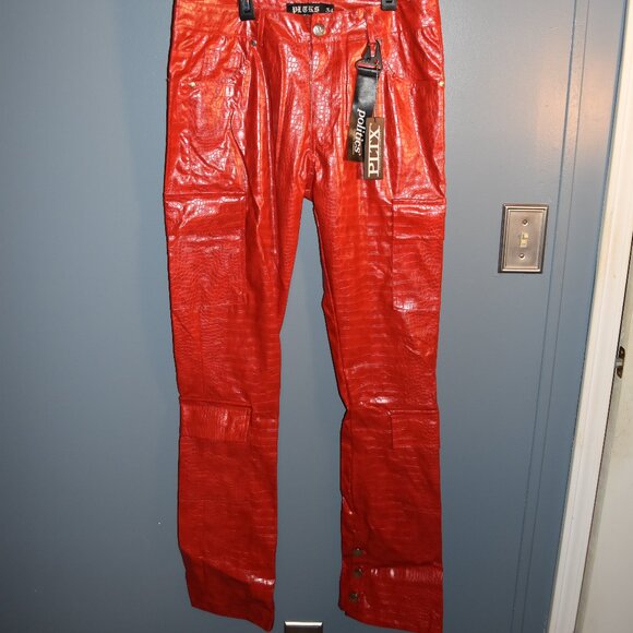 Politics Other - Politics Jeans - Harris - Alligator Leather Stacked size 34x34, new Red